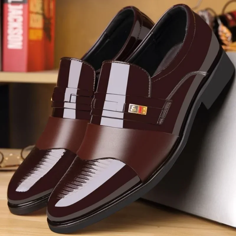 Leather Work Oxfords - Leather Shoes for Men Wedding Formal