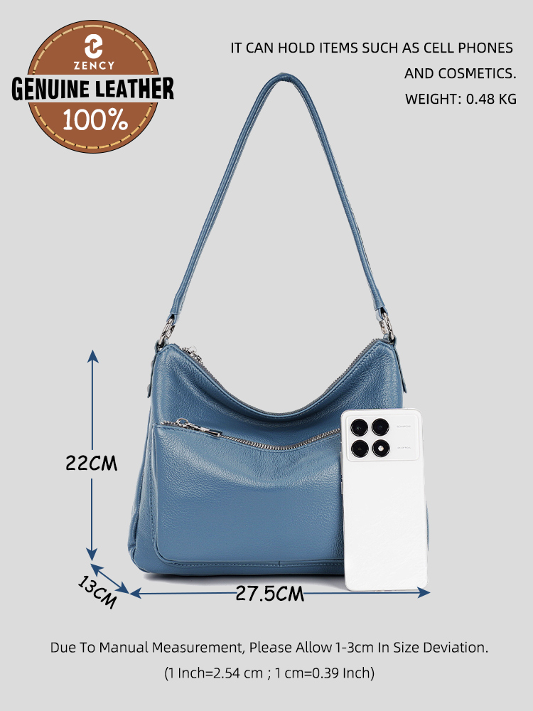 Zency Cowhide Leather Handbag  - đánh giá và giá Leather Work Handbags For Women