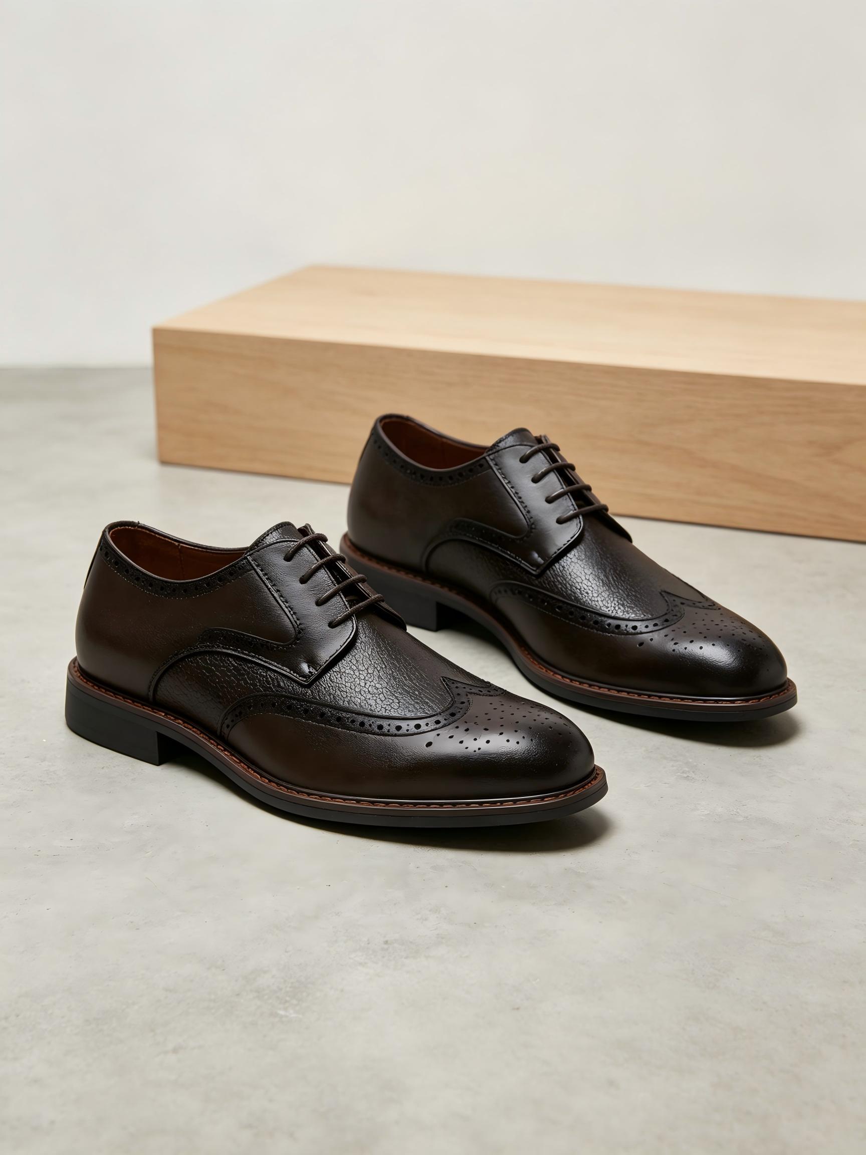 Men Fleece Lined Wingtip Brogu - đánh giá và giá Leather Work Oxfords