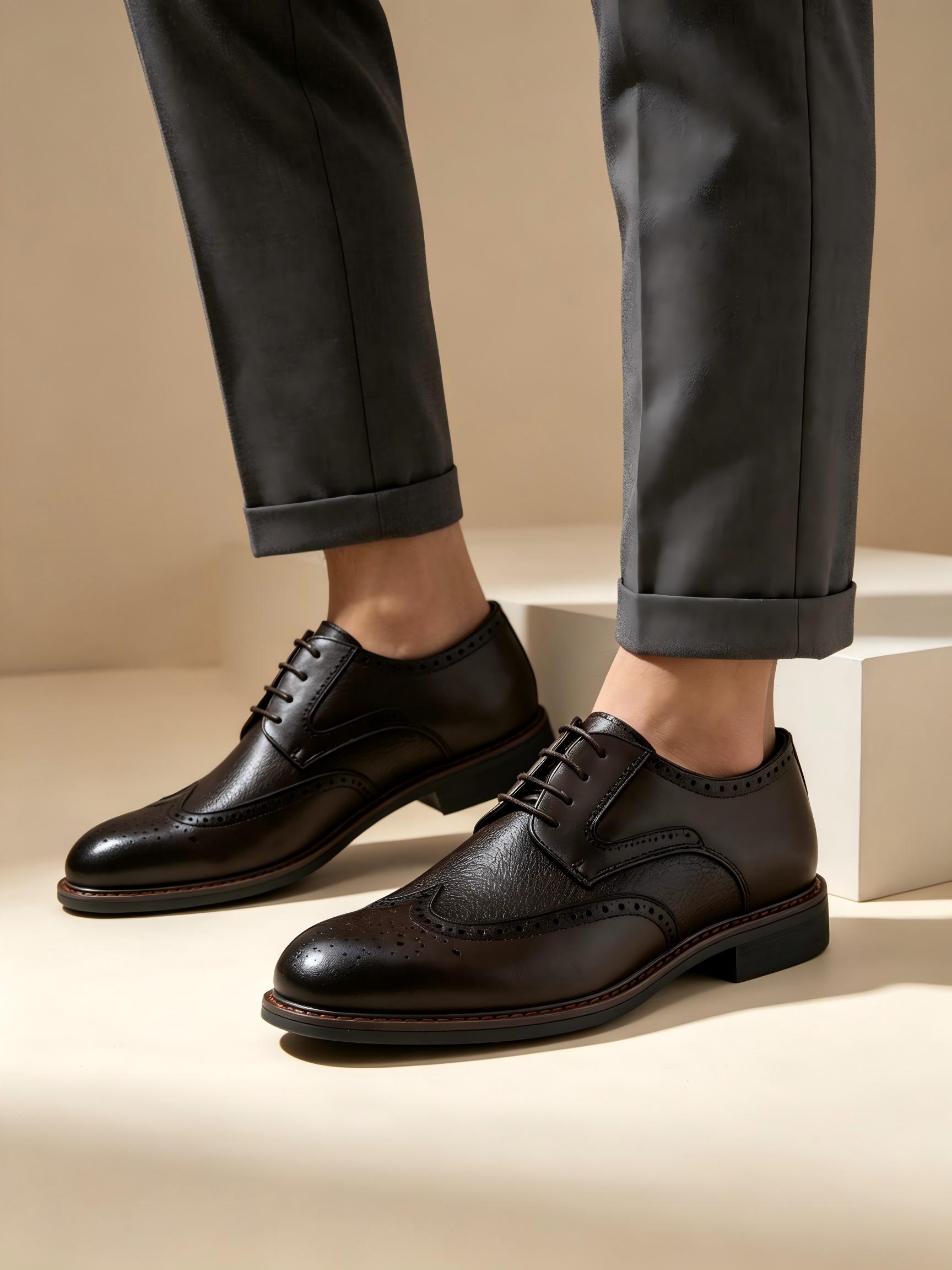 Men Fleece Lined Wingtip Brogu - đánh giá và giá Leather Work Oxfords