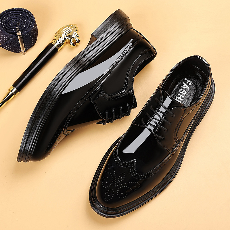 Men's Patent Leather Brogue Dr - đánh giá và giá Leather Work Oxfords