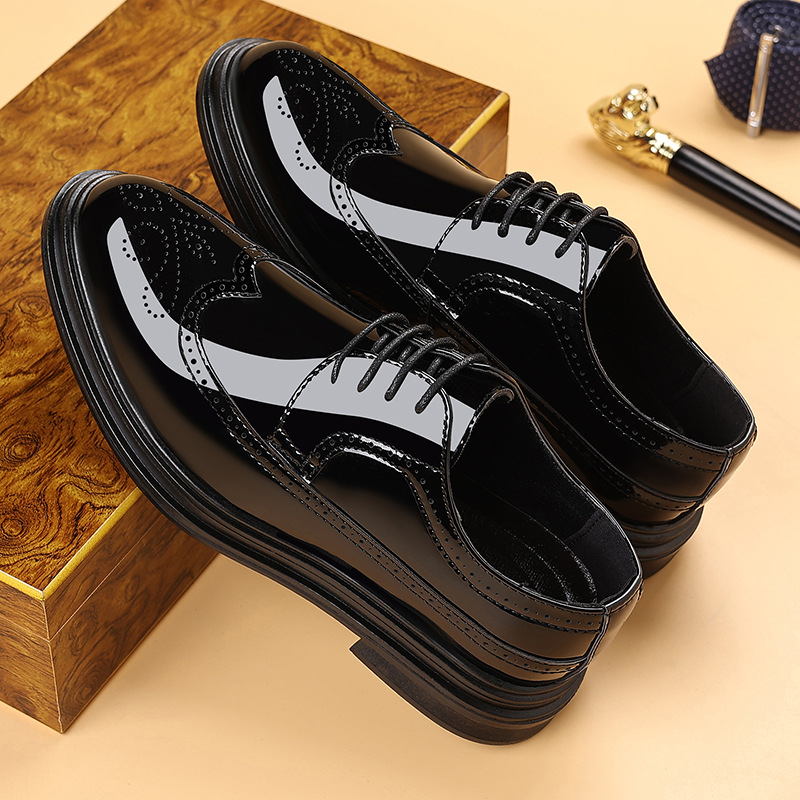 Men's Patent Leather Brogue Dr - đánh giá và giá Leather Work Oxfords