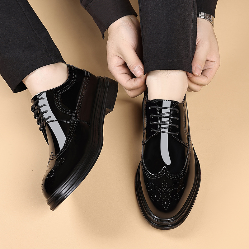 Men's Patent Leather Brogue Dr - đánh giá và giá Leather Work Oxfords