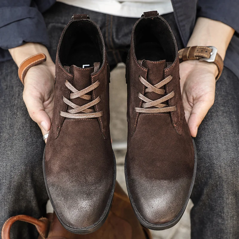 New Cow Suede Ankle Boots Hand - đánh giá và giá Leatherwork Tools