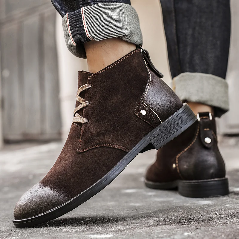 New Cow Suede Ankle Boots Hand - đánh giá và giá Leatherwork Tools
