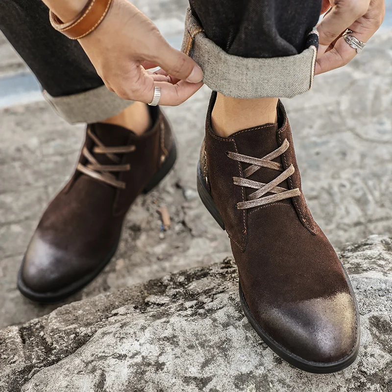 New Cow Suede Ankle Boots Hand - đánh giá và giá Leatherwork Tools