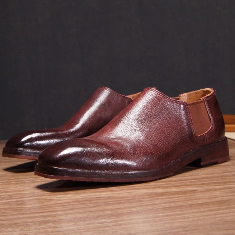 Fashion Casual Square Toe Chel - đánh giá và giá Leather Work Oxfords