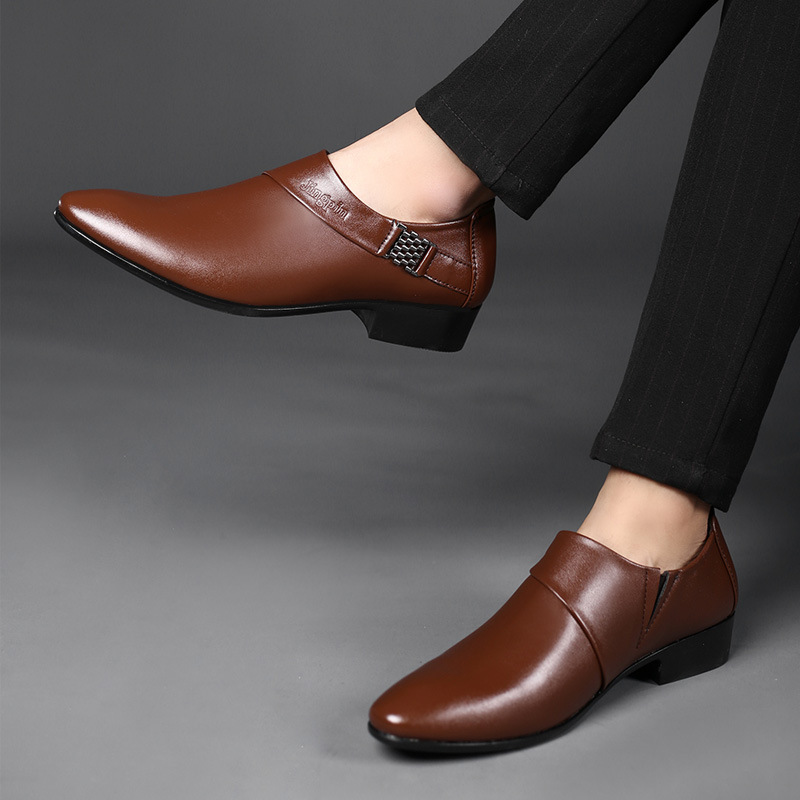 Men PU Leather Shoes Formal Dr - đánh giá và giá Leather Work Oxfords