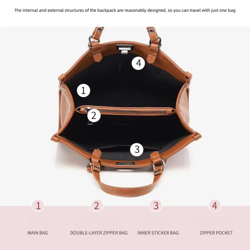 Women Large Capacity Tote Bag  - đánh giá và giá Leather Work Handbags For Women