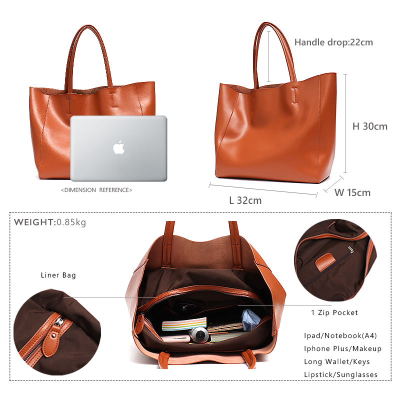 Minimalist Big Tote Bag Women  - đánh giá và giá Leather Work Handbags For Women