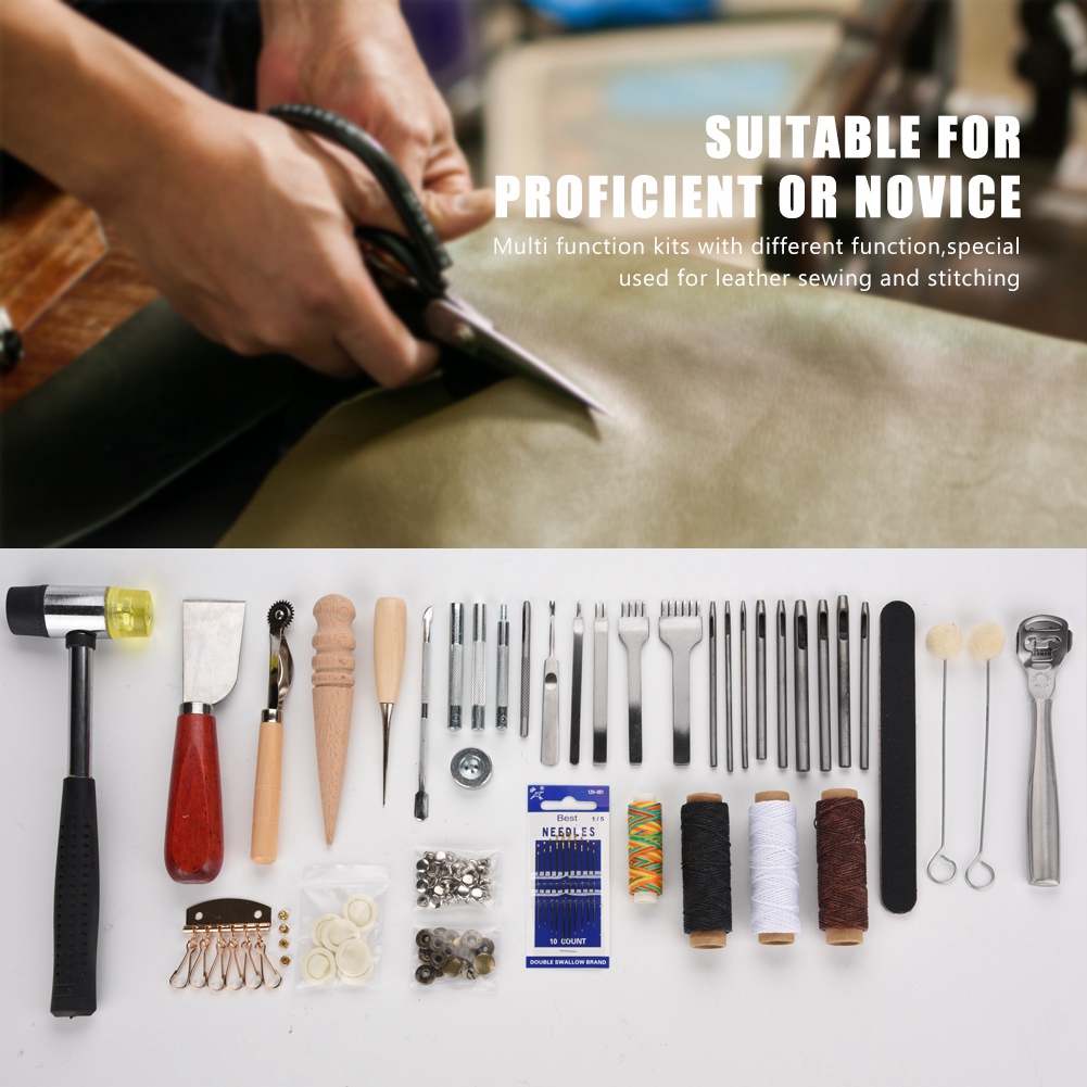 42PCS Leather Craft Tools Set  - đánh giá và giá Groover Stitching Tool