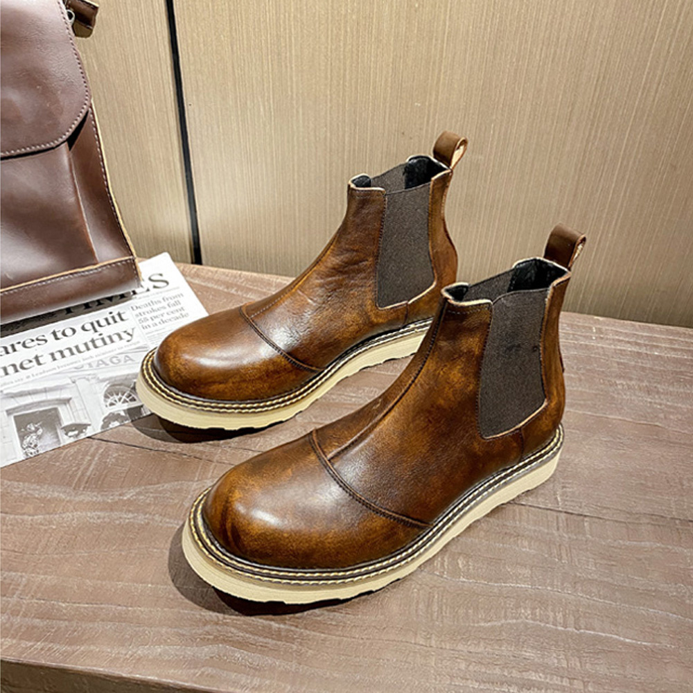 Retro Men's Genuine Leather Ch - đánh giá và giá Leather Work Oxfords