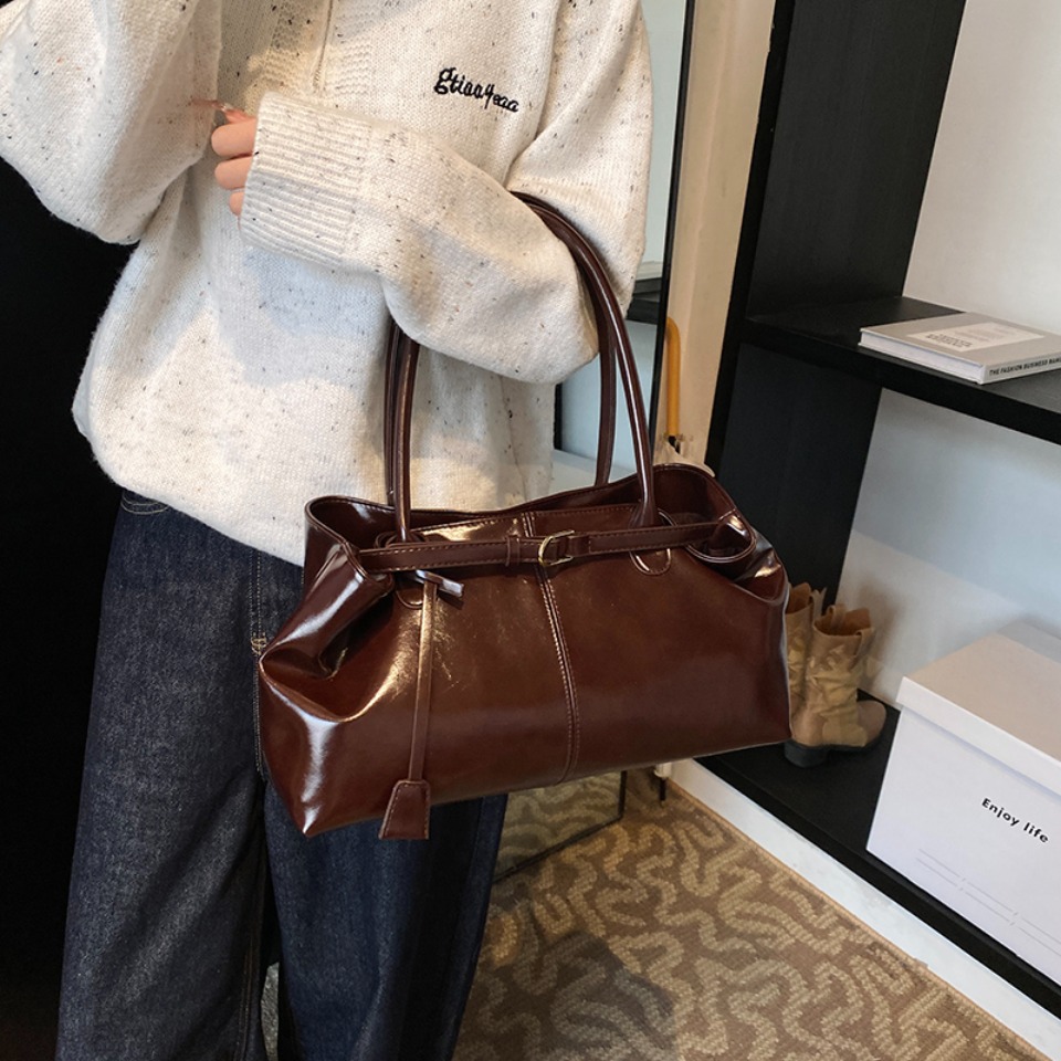 Winter Oil PU Leather Hobo Han - đánh giá và giá Leather Work Handbags For Women
