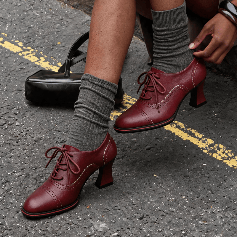 Women’s Faux Leather Brogue Ox - đánh giá và giá Leather Work Oxfords