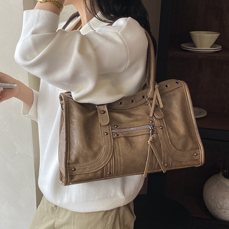 Motorcycle Handbag Retro Women - đánh giá và giá Leather Work Handbags For Women